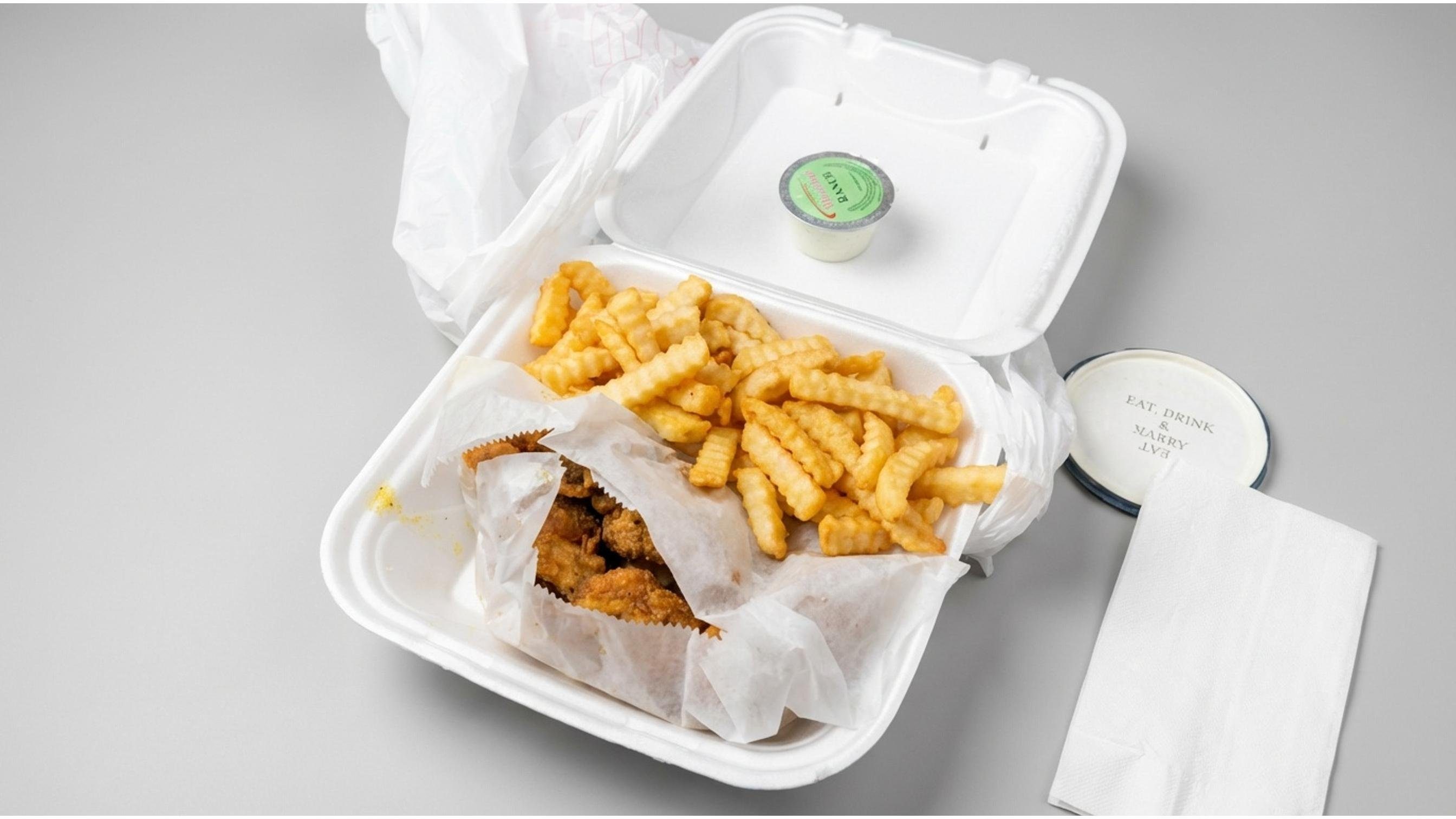 10 Piece Wings with Fries.