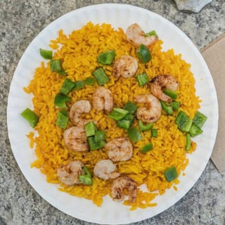 Large Seasoned Rice with Shrimp and Drink