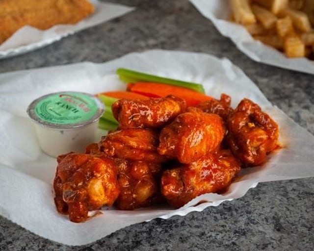 Wings and a Fountain Drink.